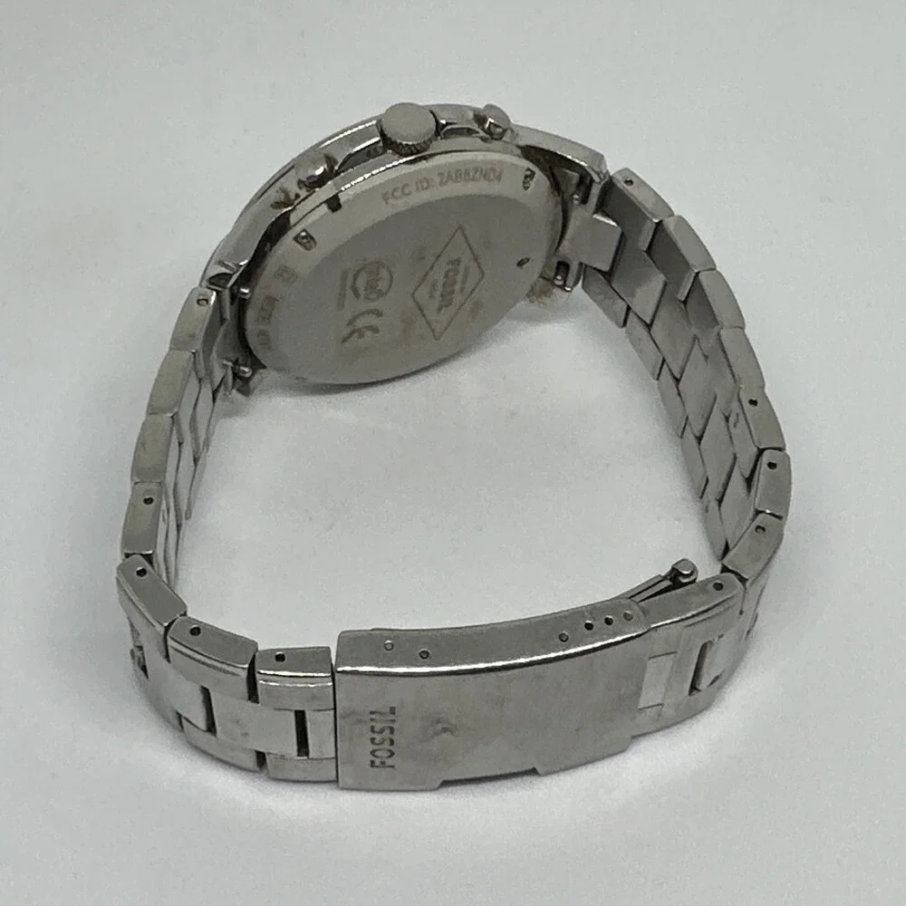 Fossil NDW1 Men's Silver Stainless Steel Analog Dial Quartz Wrist Watch HME514